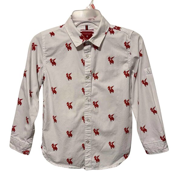 Denim & Flower Other - Denim & Flower Boys Button-Down Shirt | Dabbing Santa Christmas Print | Size 7